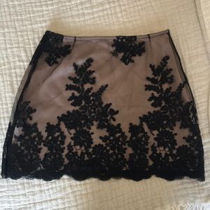 Black and nude lace mini shirt!